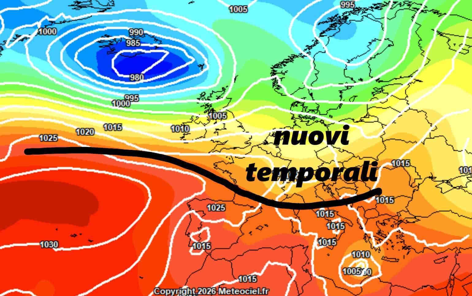 Nuovi temporali in queste Regioni tra Mercoledì 16 e Venerdì 18