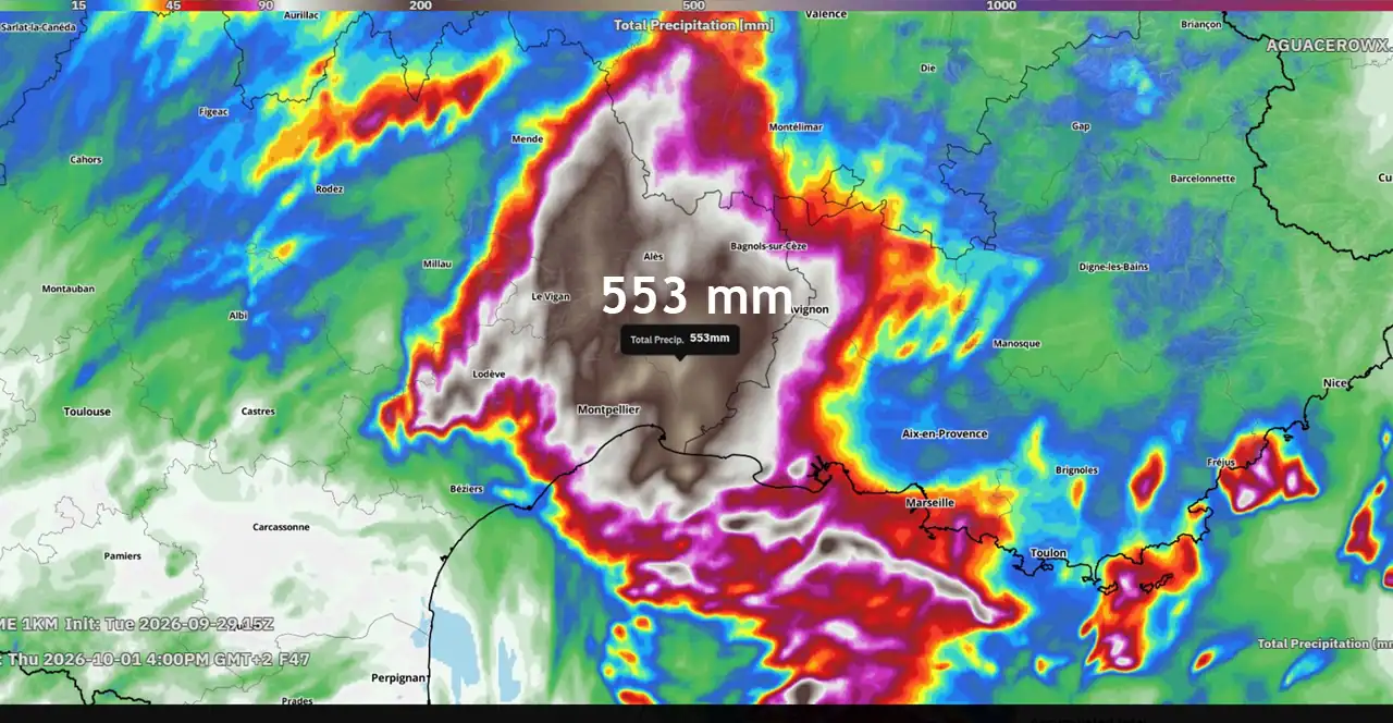 piogge previste nel sud francia 01