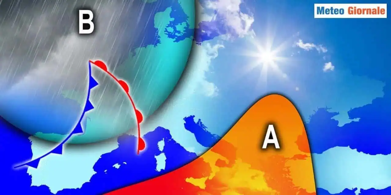 Arriva un fronte carico d'aria più fresca d'origine atlantica