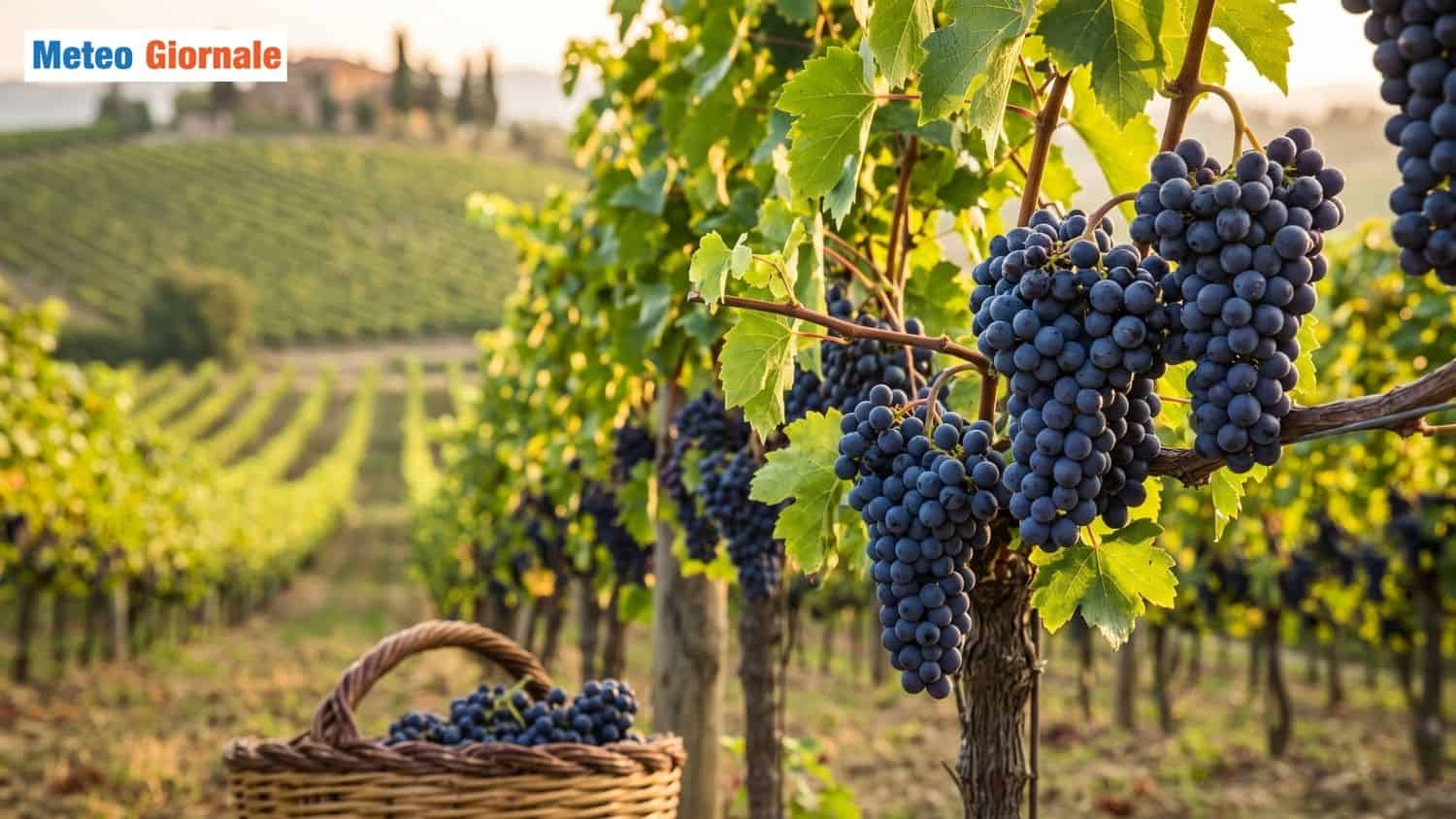 vigneto durante la vendemmia uy