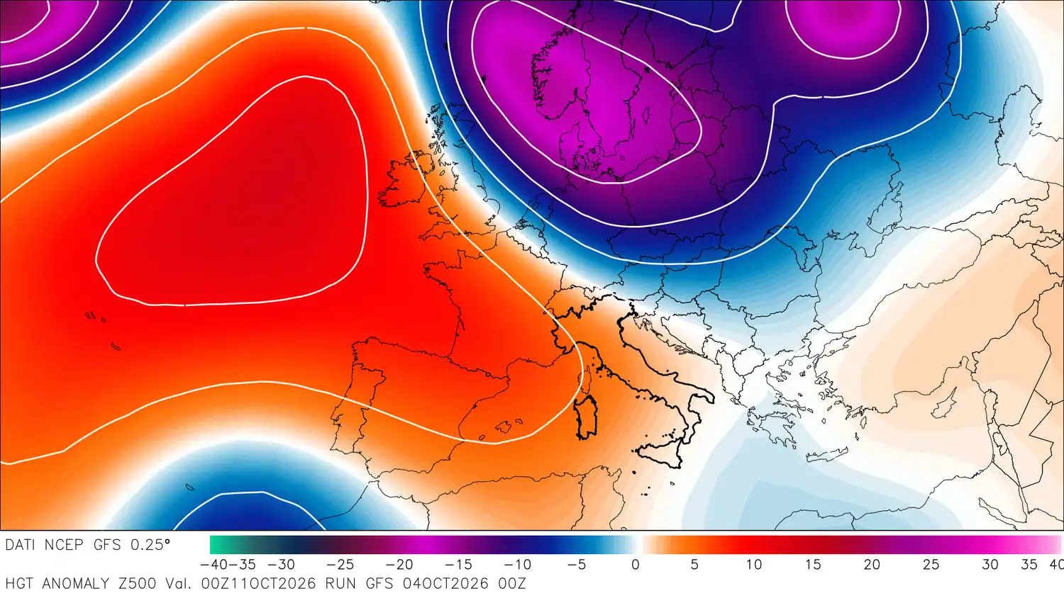 GFS 11 ottobre