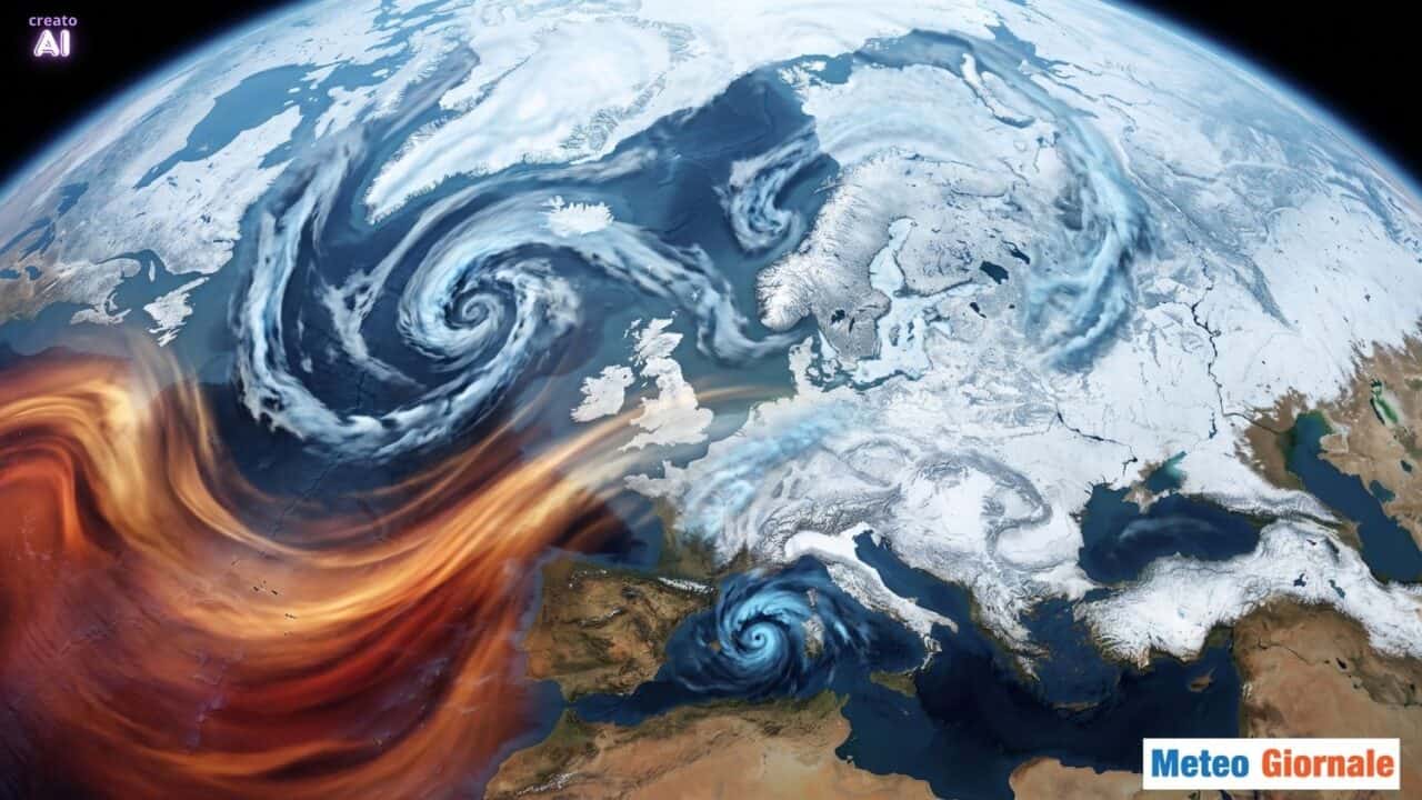 Ondate di freddo e fiume atmosferico ut