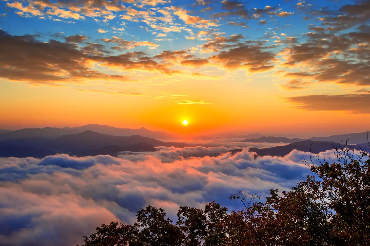 Tramonto sempre piu precoce in Autunno