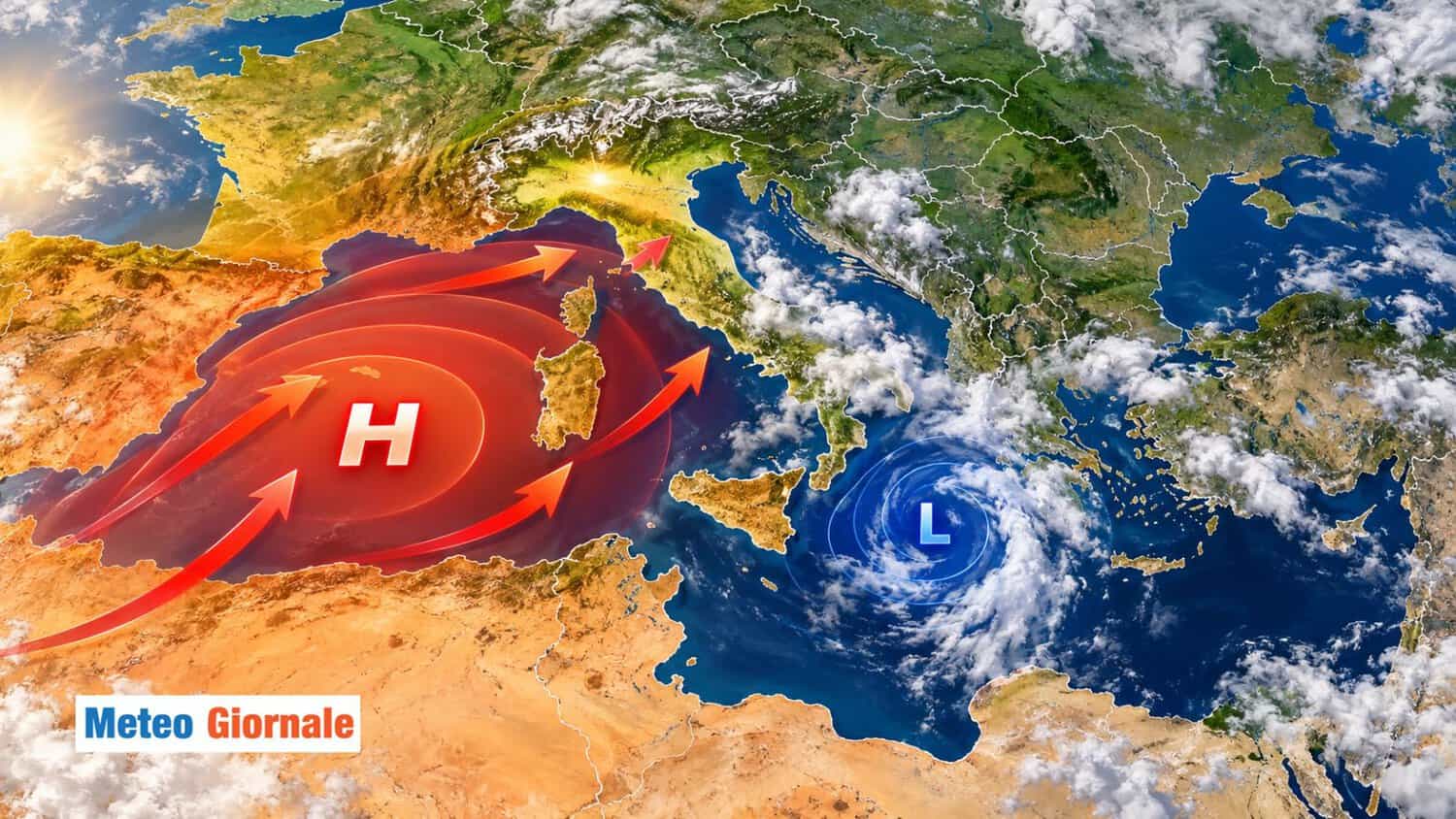 Rimonta dell'Anticiclone da Lunedì 12, ma non sarà caldo come prima 1 alta pressione in rimonta