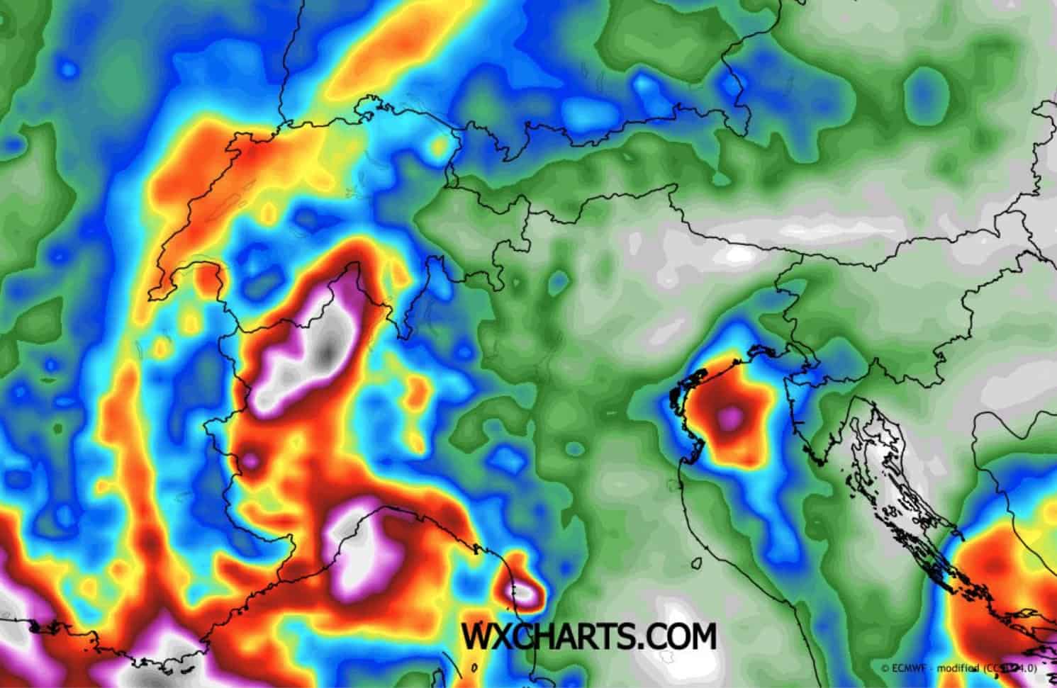 Piogge diffuse da Domenica 19 al Nord? Un'ipotesi che prende piede, mappe 4 dcnb