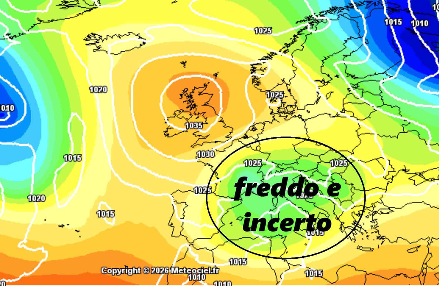 Freddo da Est da Sabato 31 Ottobre a Venerdì 6 Novembre sull'Italia, ma poche piogge 4 fredus