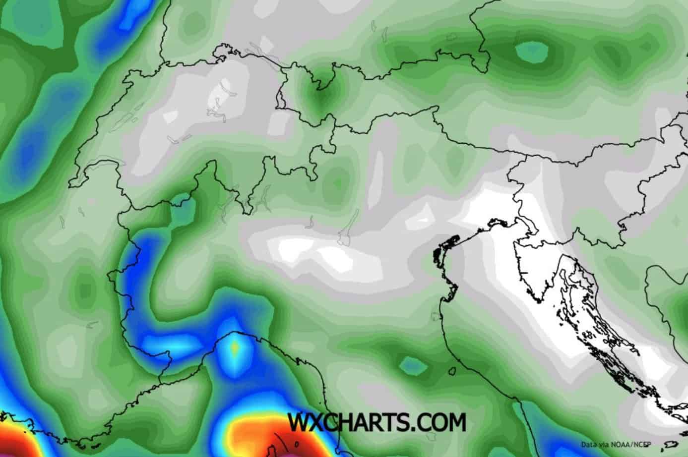 Piogge diffuse da Domenica 19 al Nord? Un'ipotesi che prende piede, mappe 5 gfs