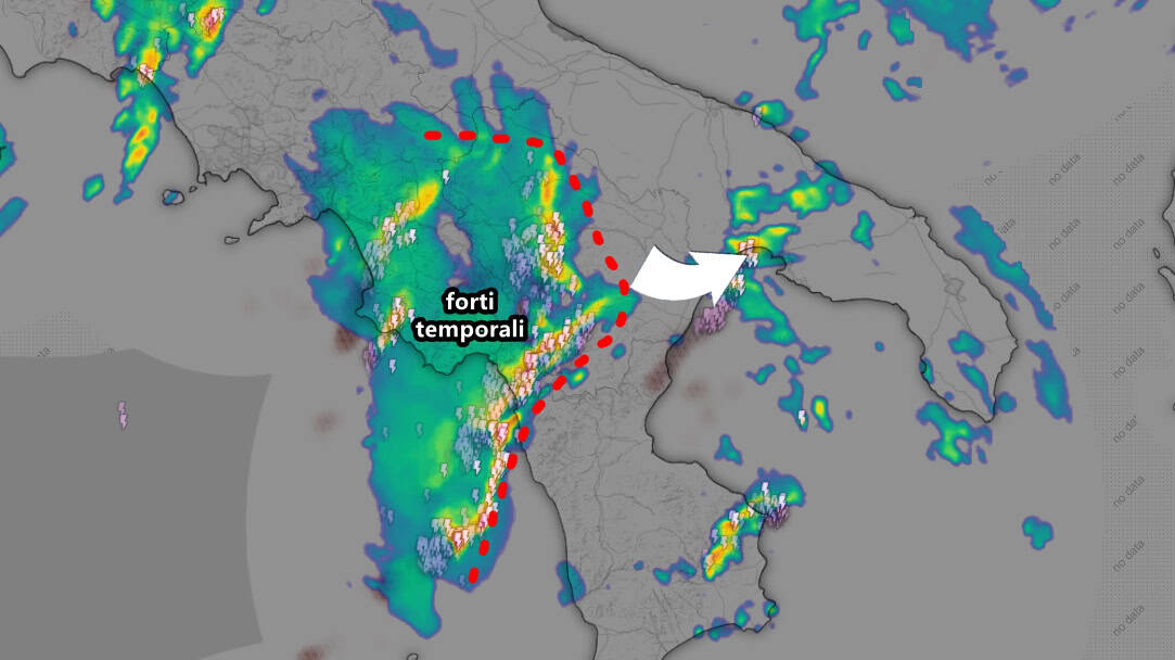 Temporali intensi, queste regioni a rischio nelle prossime ore 2 radar1