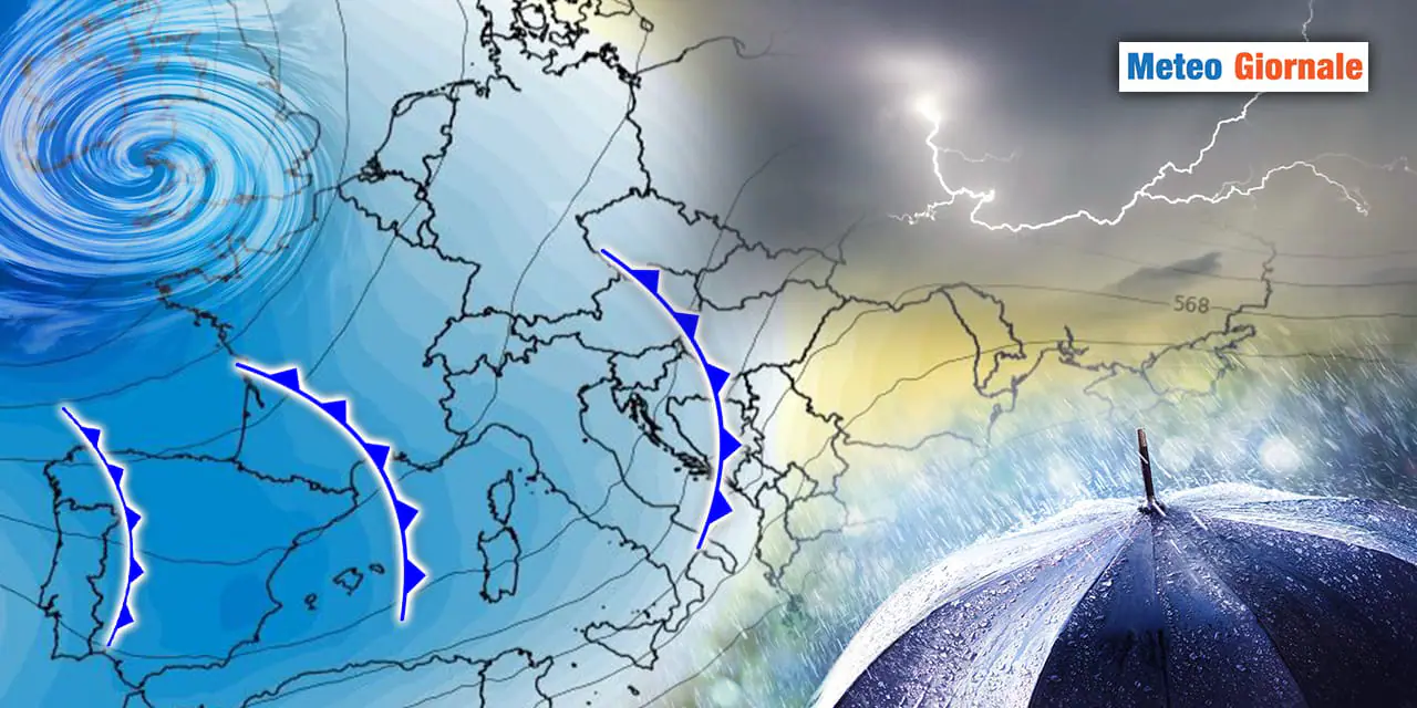 METEO 15 giorni, serie di perturbazioni atlantiche