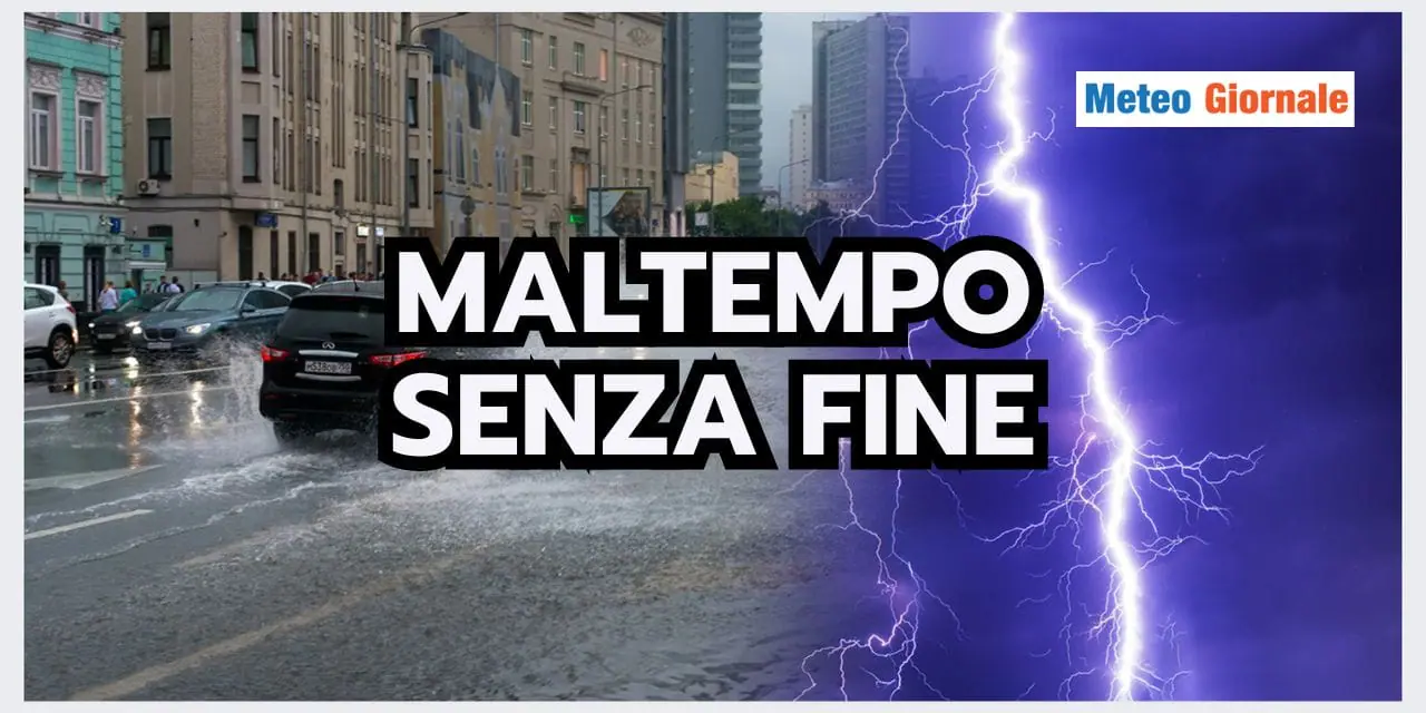Meteo: MALTEMPO SENZA FINE, da un estremo all'altro!