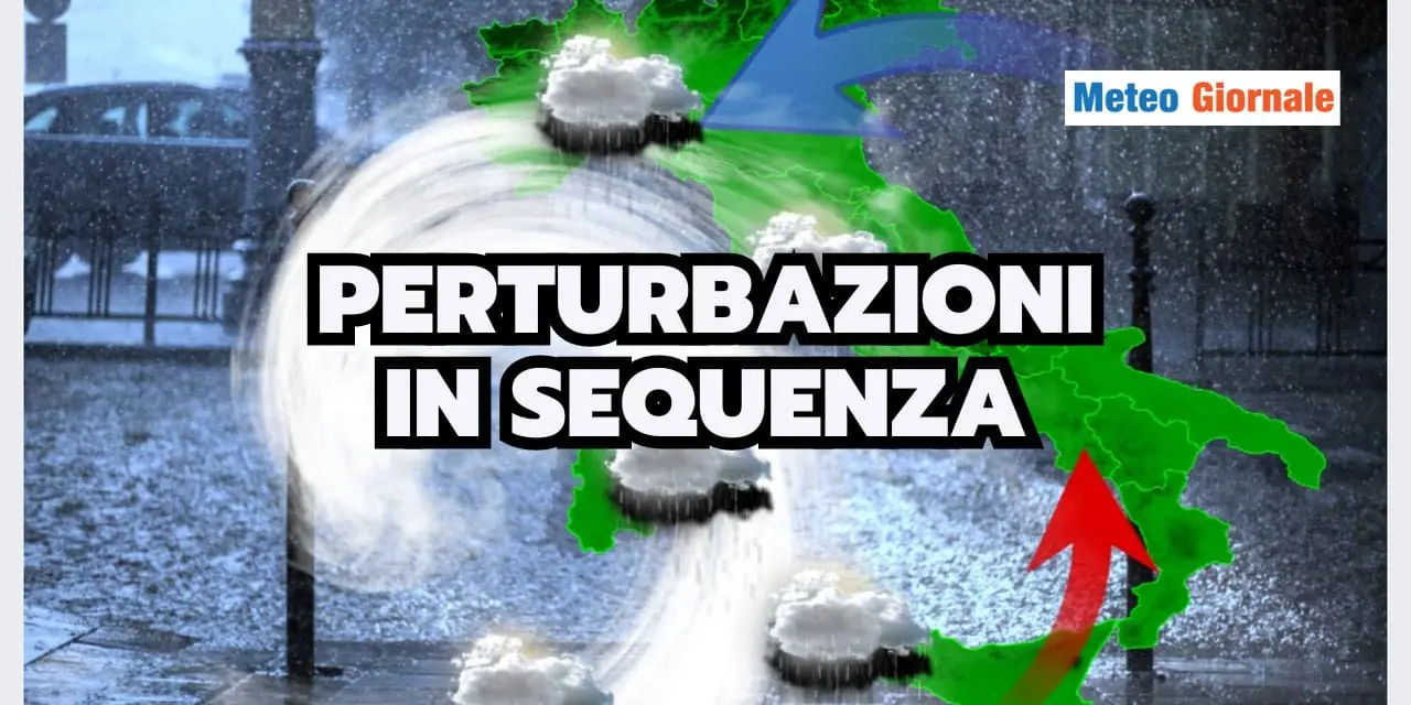 Meteo: TRENO INCESSANTE di perturbazioni. Ecco per quanto