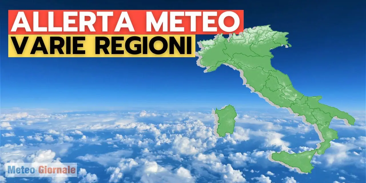 Allerta Meteo in Italia per OGGI 30 Ottobre, sino a ROSSA