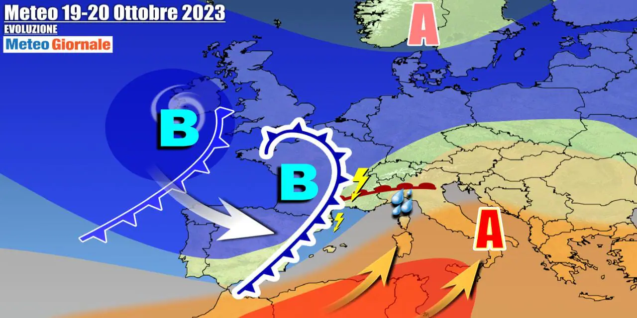 Verso ondata di maltempo dall'Atlantico