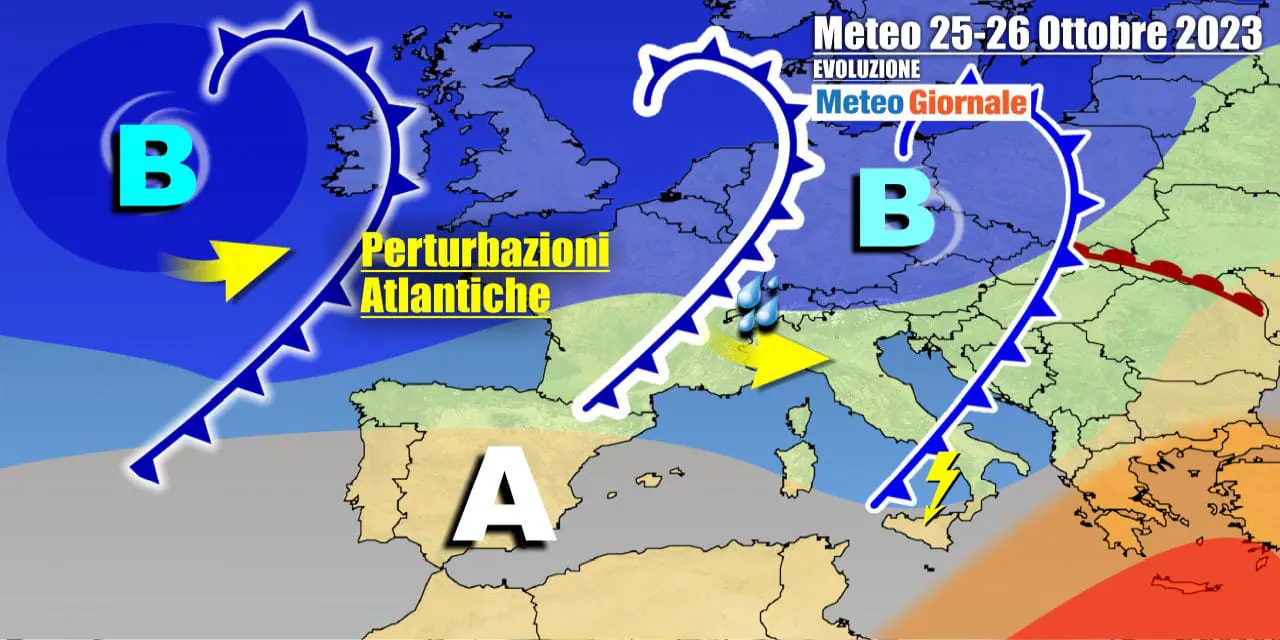 Meteo Italia: forte maltempo in arrivo, l’Atlantico all’attacco