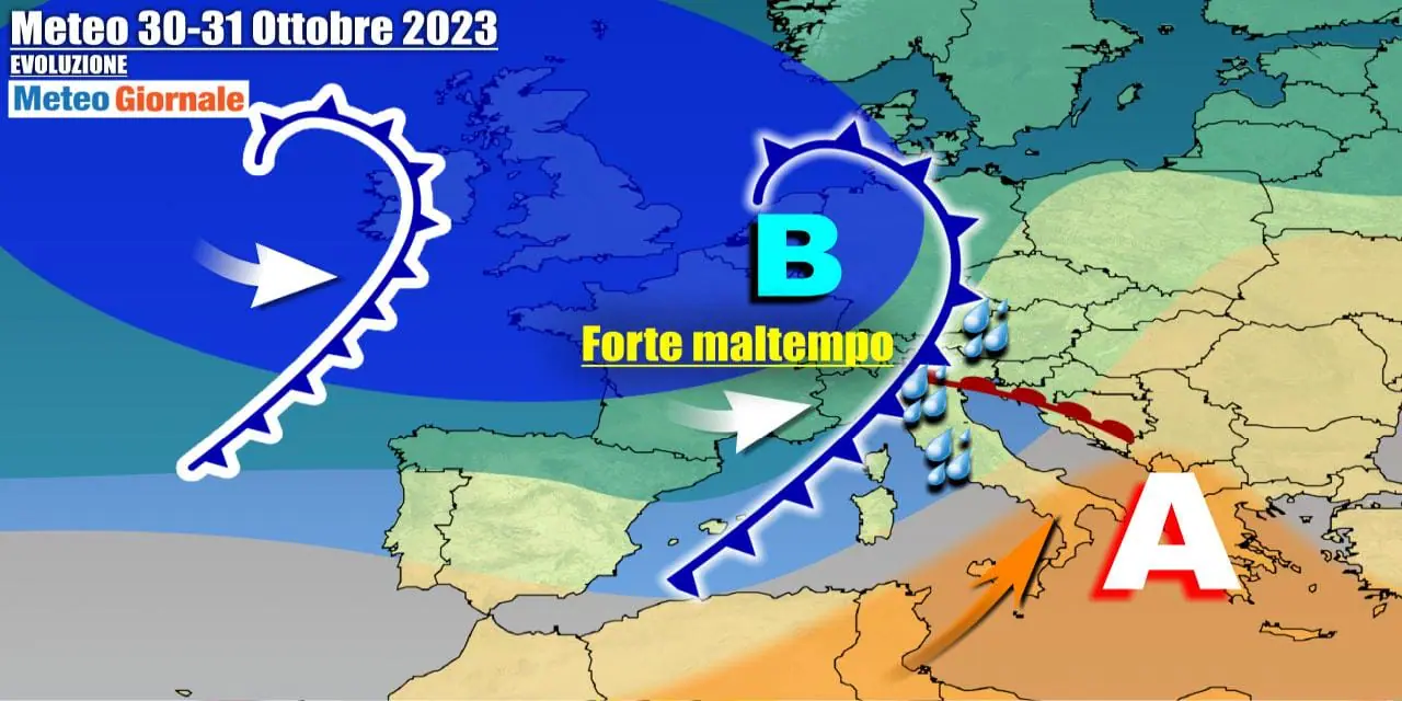 Meteo Italia: nuova perturbazione in arrivo, riecco piogge e nubifragi