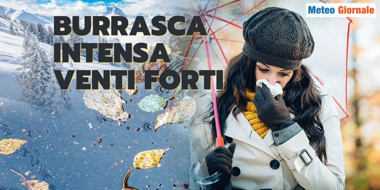 Tra oggi e domani VENTI BURRASCOSI: raffiche fino a 100 KM/H!