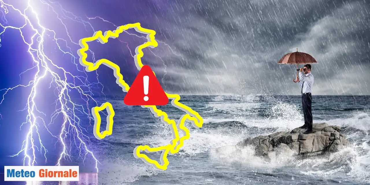 Previsioni meteo: intensa perturbazione nel fine settimana, pericolo nubifragi elevato