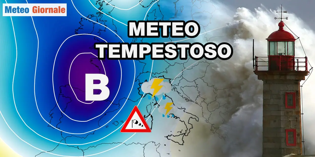 Previsioni meteo: in arrivo tempesta di pioggia e vento