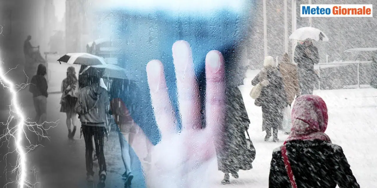 Meteo verso l'Inverno, arriva la neve dopo la pioggia