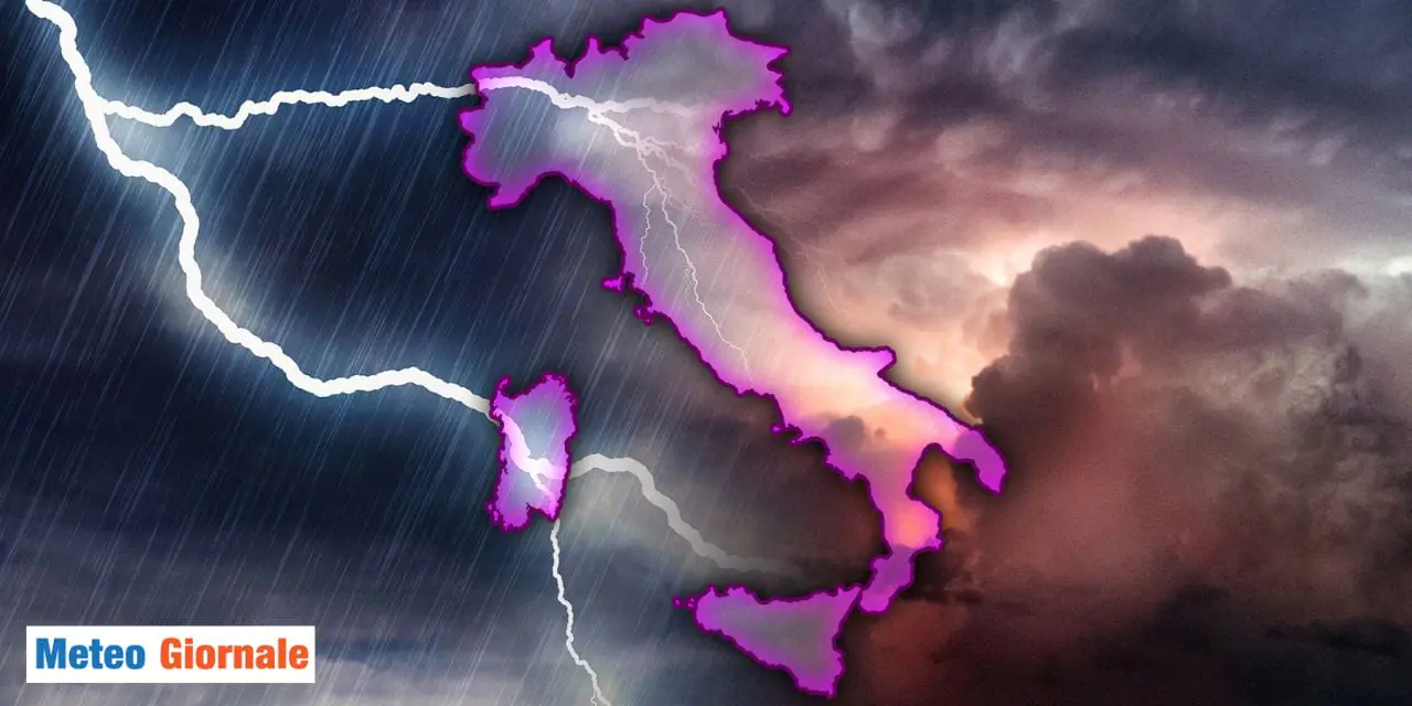 Previsioni meteo: Maltempo intenso fino a Sabato, ecco le aree italiane più interessate