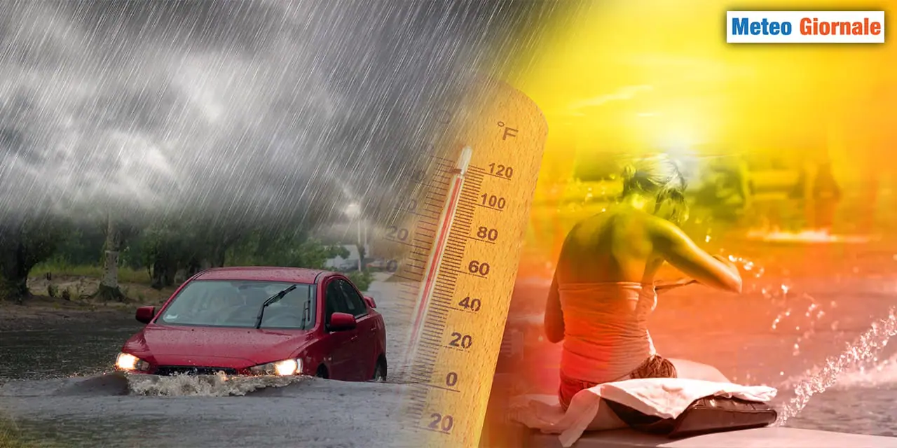 METEO 15 giorni, dall’eccesso di caldo al severo maltempo