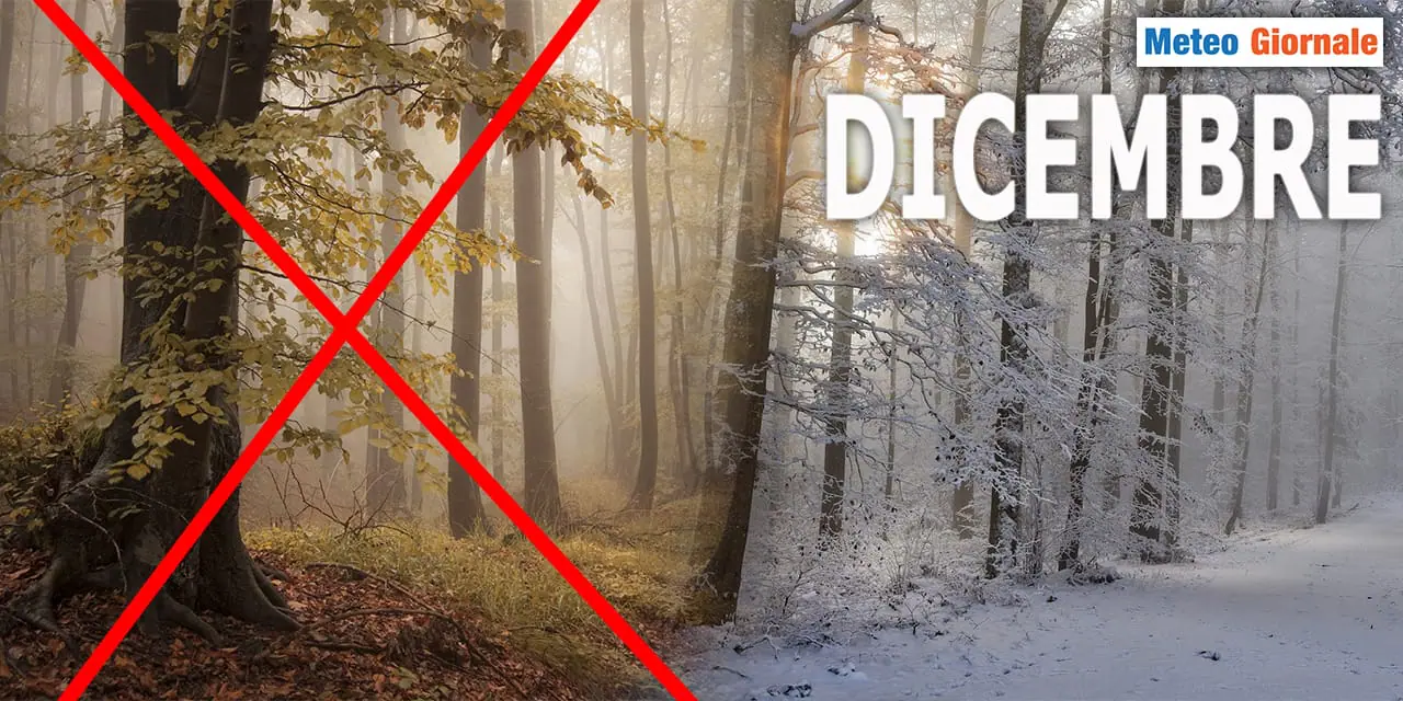 Nel meteo di DICEMBRE conta soltanto cancellare l'Autunno