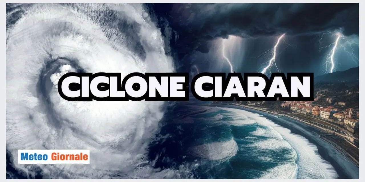 Meteo: ciclone CIARAN, FORTE MALTEMPO, incessante treno di PERTURBAZIONI