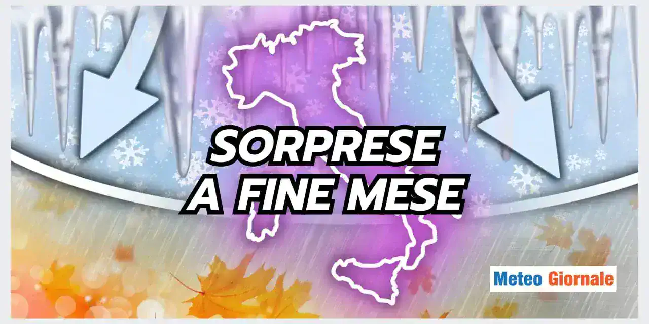 Meteo: neve a bassa quota entro la fine del mese
