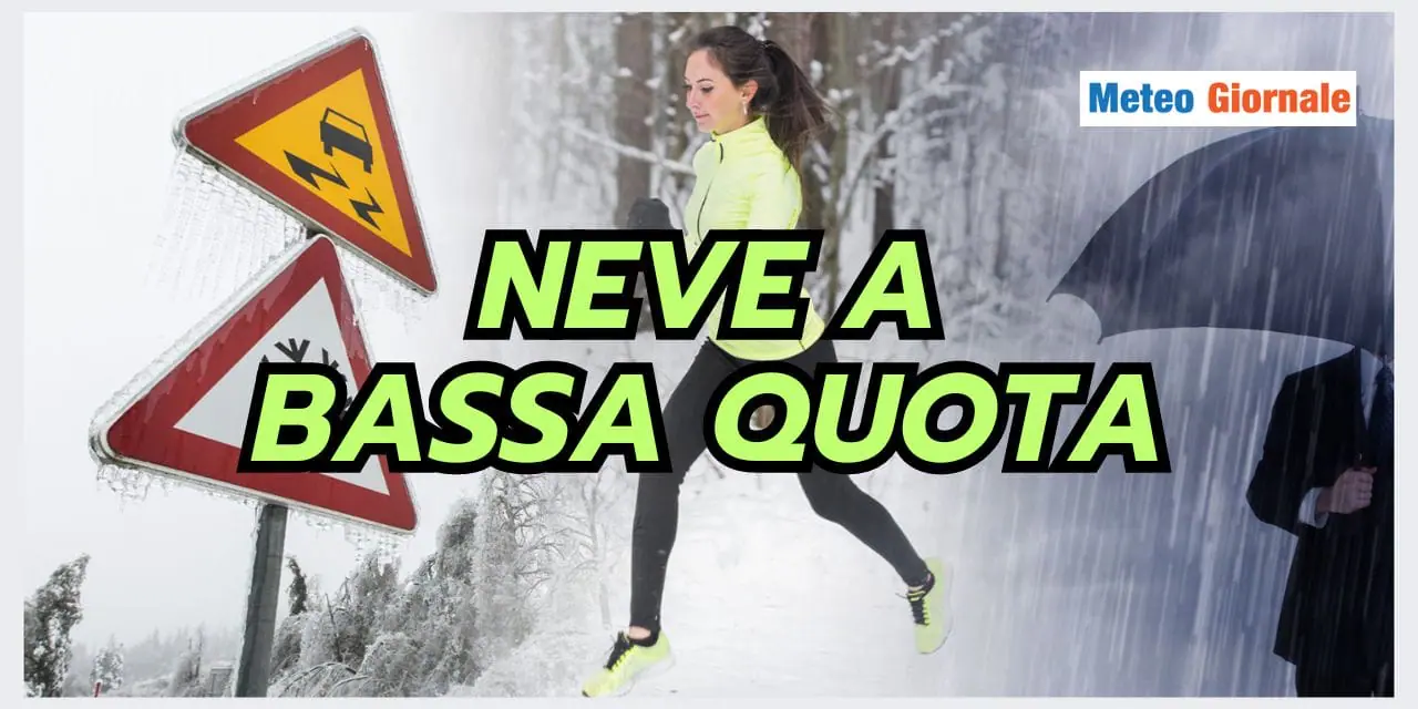 Meteo: neve prevista a bassa quota, ecco quando