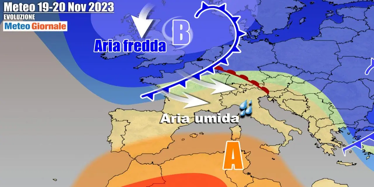 Cambia di nuovo il tempo da lunedì