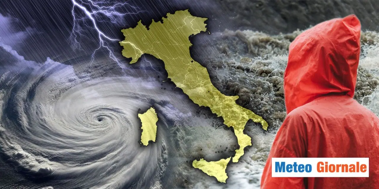 Meteo: insidioso ciclone, molte regioni a rischio nubifragi