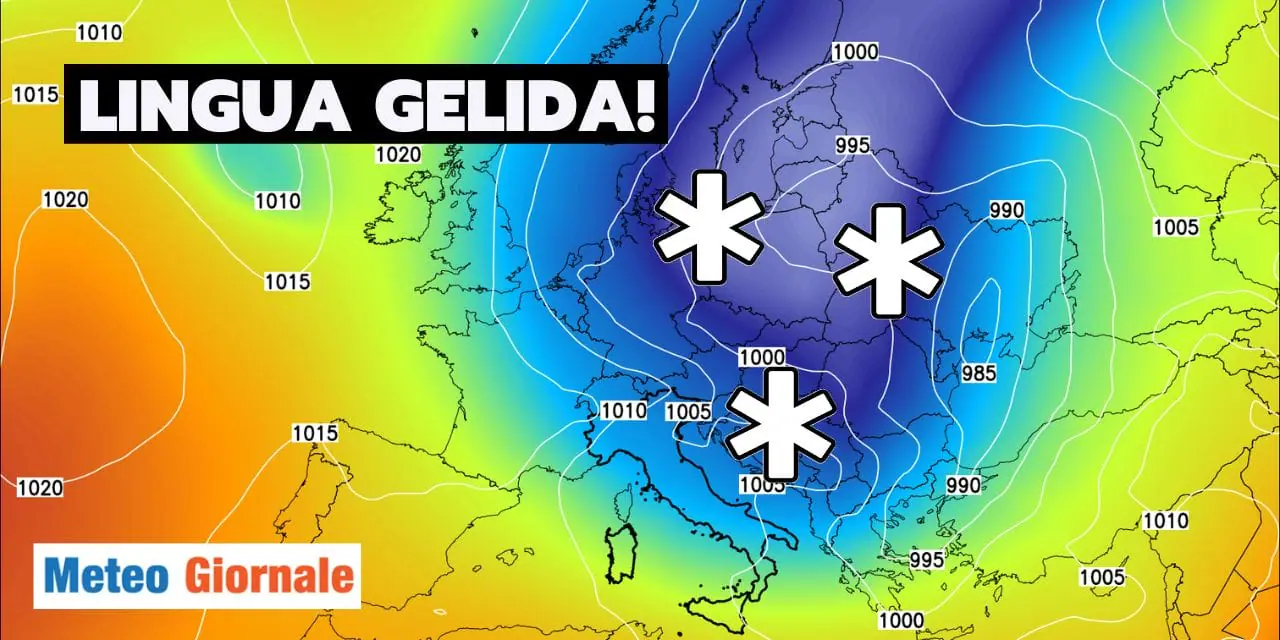 Meteo: lingua gelida verso l'Italia, aggiornamenti clamorosi
