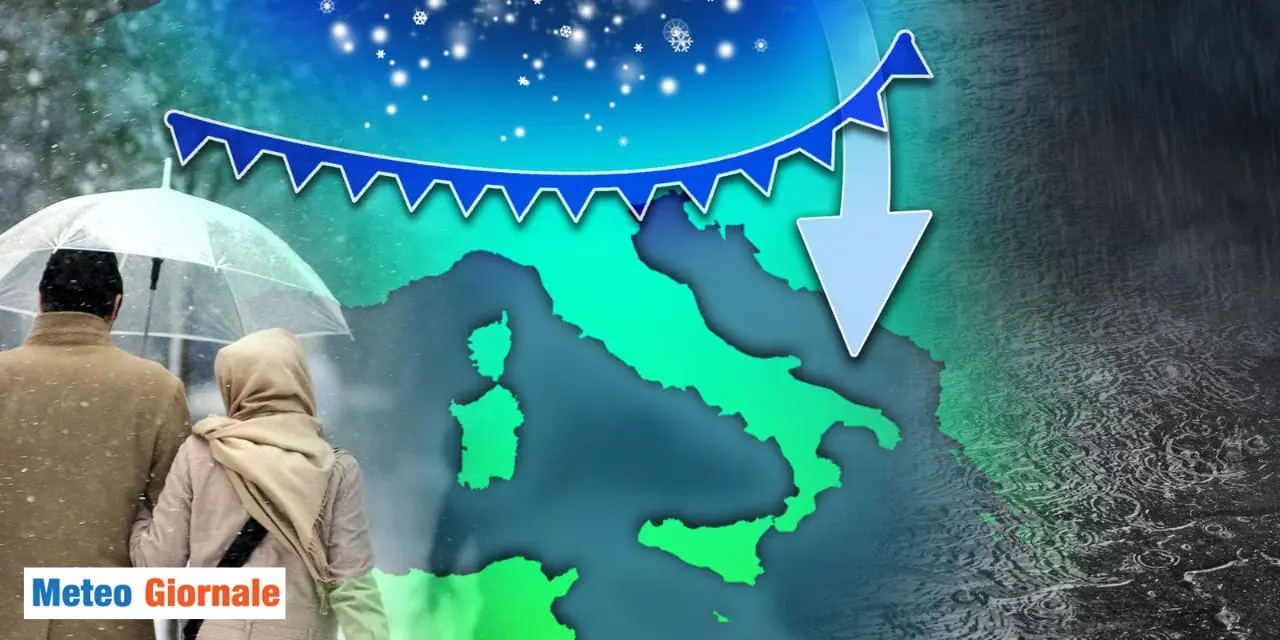 Previsioni Meteo: Weekend freddo, maltempo Sabato al Sud