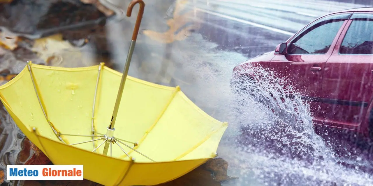Meteo fine settimana: piogge e temporali, anche al Sud, tra Sabato e Domenica