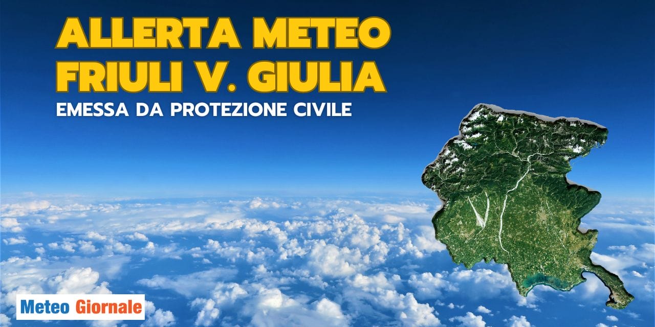 Allerta meteo per forti temporali e vento in Friuli Venezia Giulia