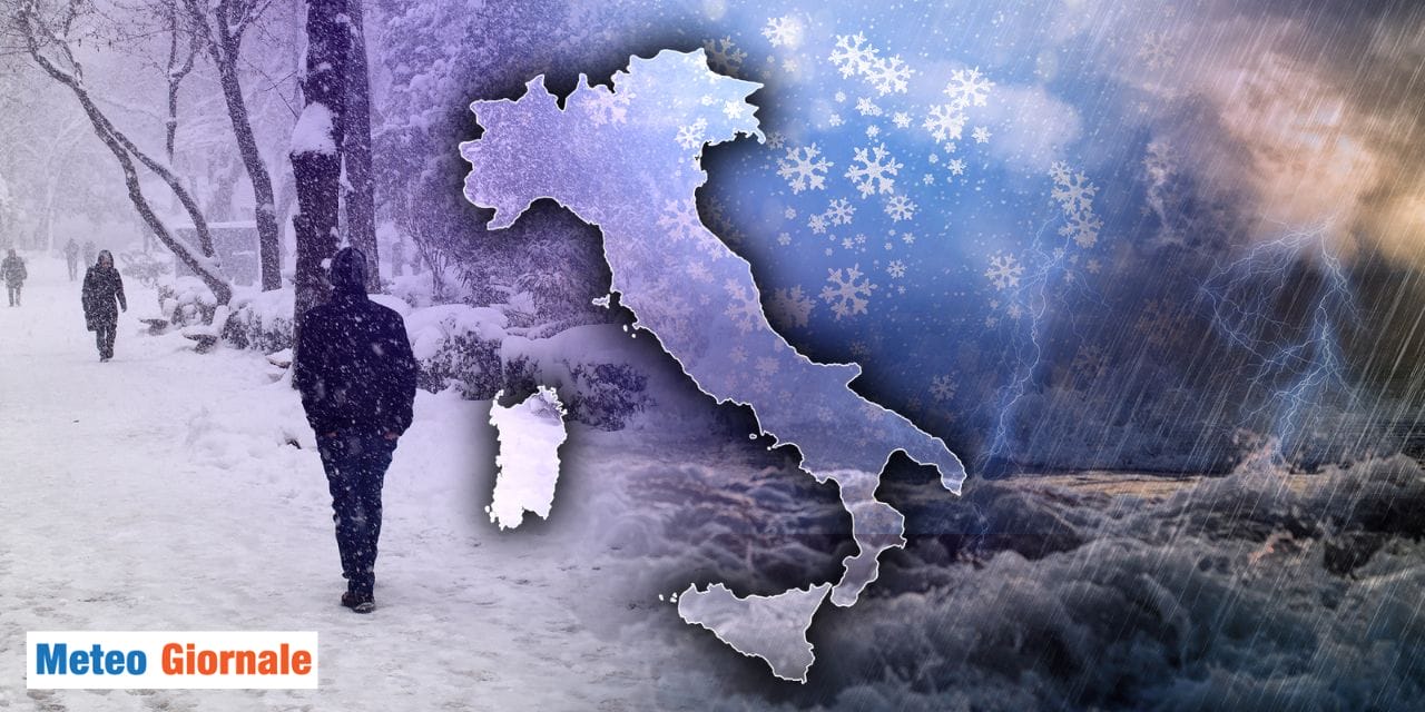 Previsioni meteo negative per l’Immacolata con pioggia, vento e neve in arrivo